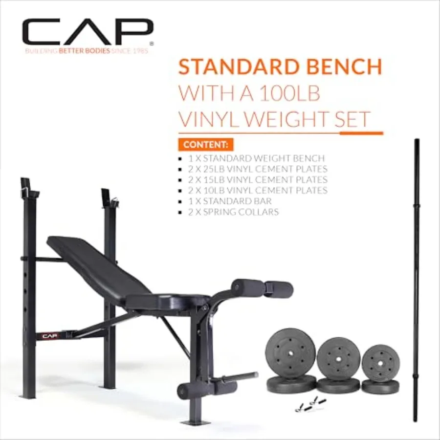 Standard Weight Bench with Weights 2