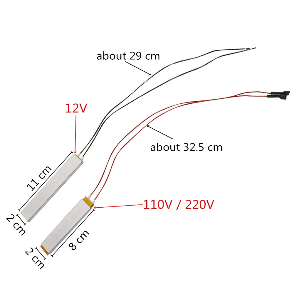 20pcs Ptc Heater Egg Hatch Heating Element Aluminum Alloy Heater Poultry Breeding Incubator Accessories 220v/110v/12v