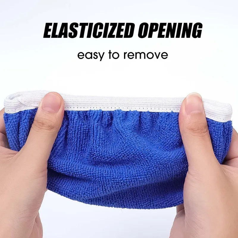 5-10 Inches Car Waxing Polishing Sleeve Microfiber Polisher Pad Wash Buffer Waxing Sleeve Auto Body Care Cleaning Accessories 4