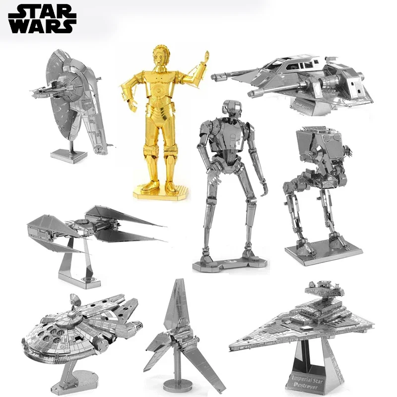 Star Wars Assembly Model Of Millennium Falcon R2D2 Tie Fighter 3D Metal Puzzle Star Wars Series Regali Di Natale Di Compleanno