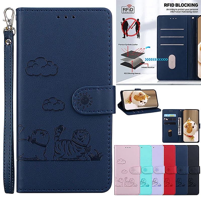 Leather Wallet Lanyard Phone Case Cover