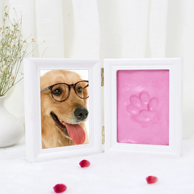 Coffret cadre photo + moulage empreinte de patte - Chien - Coin et cadre  photo - Creavea