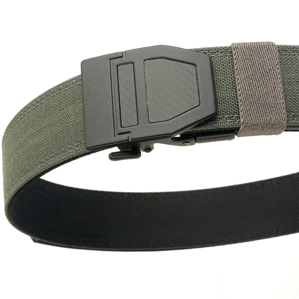 TUSHI Sturdy Nylon Tactical Belt with Automatic Metal Buckle