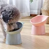 Cat Bowl High Foot Dog Bowl Neck Protector Cat Pet Food Water Bowls Anti-tip Binaural Pets Feeding Cat Accessorie Dessert Bowls 4