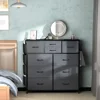 10 Drawer Dresser, Chest of Drawers for Bedroom with Side Pockets and Hooks, PU Sturdy Steel Frame, Organizer, Closet (White) 6