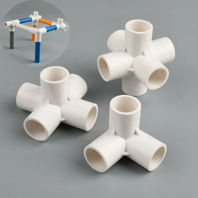 PVC Pipe Fittings 20~63mm Straight Elbow Tee Aquarium Water Supply 4 5 6 Ways Garden Irrigation DIY Accessories
