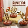 Rotating Music Box Guitar Violin Music Box Birthday Gift Girl Holiday Gift Living Room Creative Decoration Box for A Gift 5
