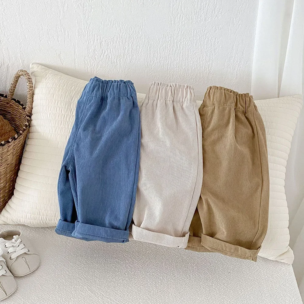 Corduroy Boys Pants Autumn Kids Trousers