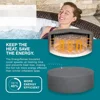 5 To 7 Person Inflatable Hot Tub Round Portable Outdoor Spa with 180 AirJets and  Energy Saving Cover, Bathtubs 4