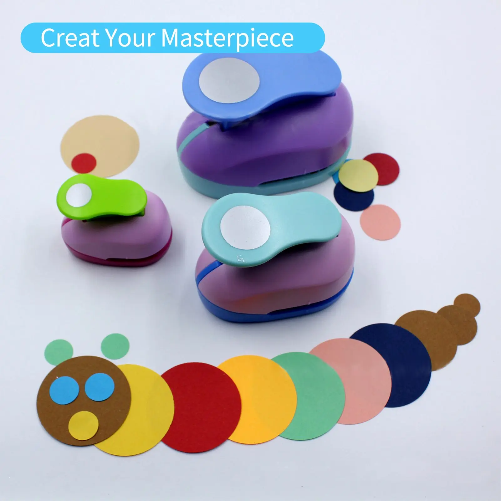9/16/25/38/50/75mm Circle Paper Punch DIY Embossing Scrapbooking Machine Hole Punch Rounder Cutter