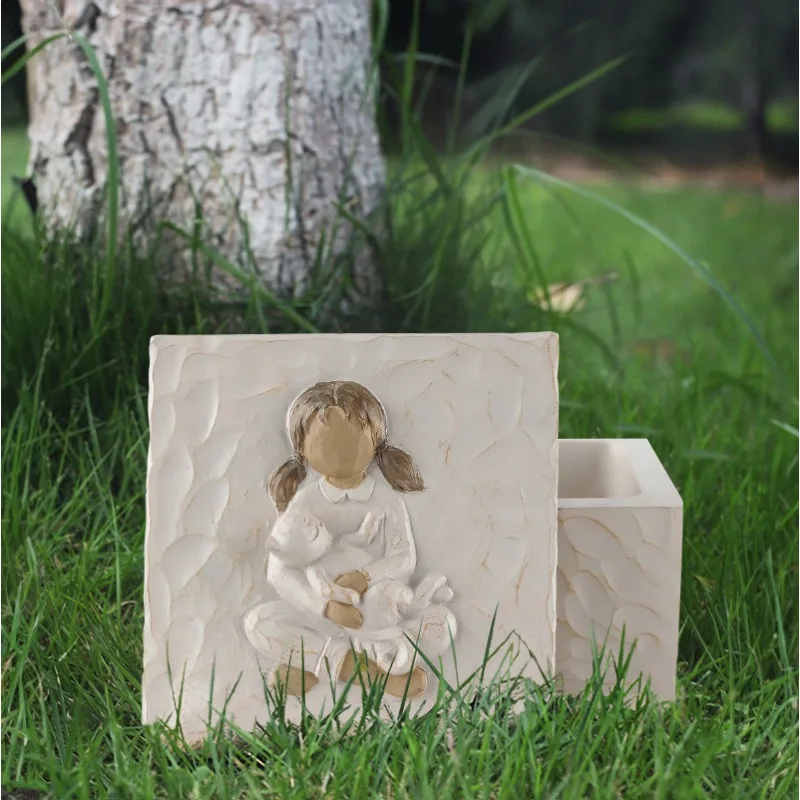 Dog Cat Ashes Funeral Urns Frame Polyresin Memory Box Loss Pet Memorial Gift Memorial Keepsake for Cat Dogs Pet Urn
