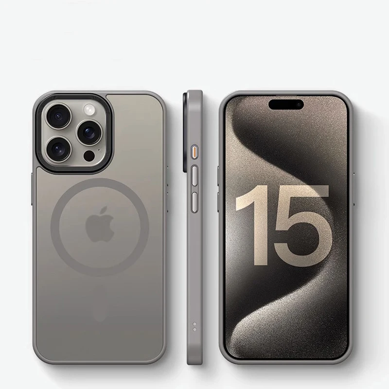 Conelz Per Iphone 15 Pro Max Custodia Titanio Grigio Opaco Opaco Magsfa Protezione Di Alta Qualità Per Custodia Iphone 15 Pro