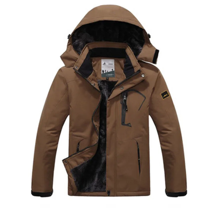 Men's  windproof cotton jacket Mountain Jackets Men Hiking Jackets Outdoor Removable Hooded Coats Snowboard Parka Winter Outwear