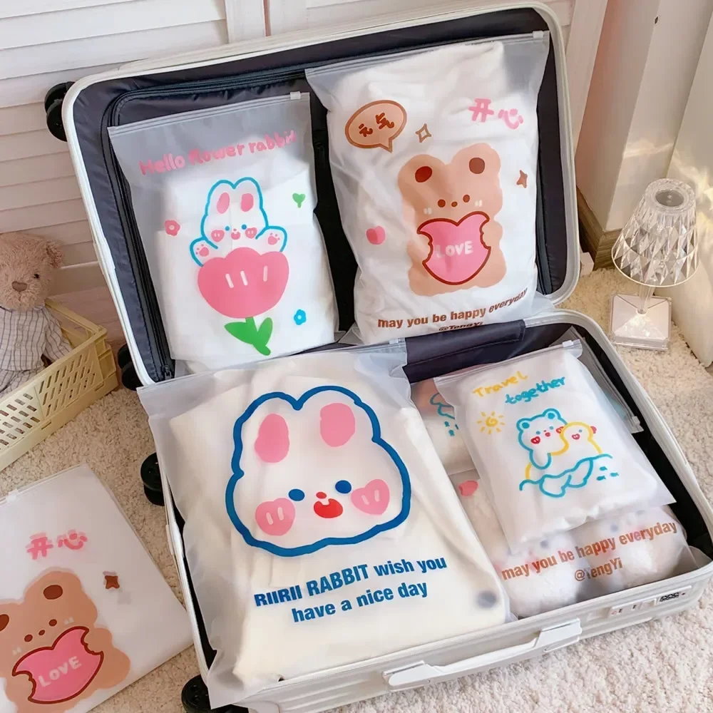 Clothes Organiser Glad Storage Bags For Clothes 1-5pcs/lot Cartoon