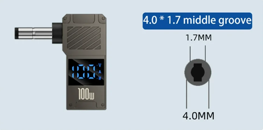 PD100W Typ-C zu DC Stecker Konverter USB C zu Laptop Lade Adapter Power Ladegerät Anschluss Spitze für Lenovo Asus HP Dell Samsung – Detail 10