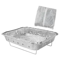 Disposable Instant Charcoal Grill Portable Barbecue Grill 540g Charcoal Easy Clean Ready to Use Car Camping Tailgate Party 3