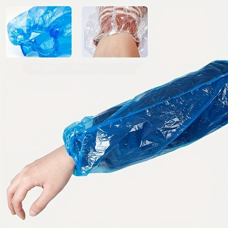 Disposable Sleeves Plastic PE Sleeves Kitchen Canteen Household Convenient Waterproof and Oil-proof Thickened Sleeves