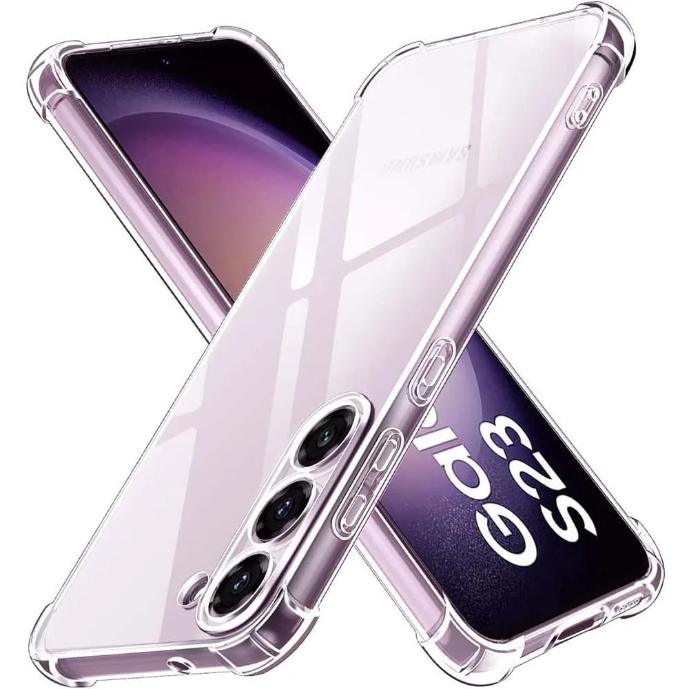 Противоударный прозрачный силиконовый мягкий чехол-накладка для Samsung Galaxy S23 S23 Plus S22 S21 S21 Ultra A05S A15 4G A25 5G A35 5G A55 Coque