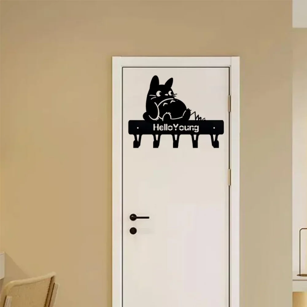 1pc Chinchilla Hanger Wall Mount Bracket for Coats Keys Leashes, Also a Wrought Iron Towel & Storage Rack, Versatile and Stylish 6