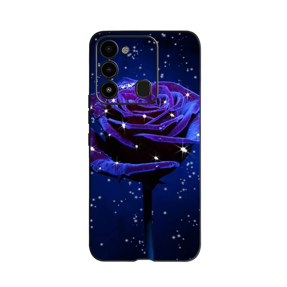 mobile pouch For Tecno Spark Go 2022 Case Fashion Flower Printed Protective Cover For Tecno Spark 8C Phone Case SparkGo KG5 Coque Soft Fundas flip cover with pen