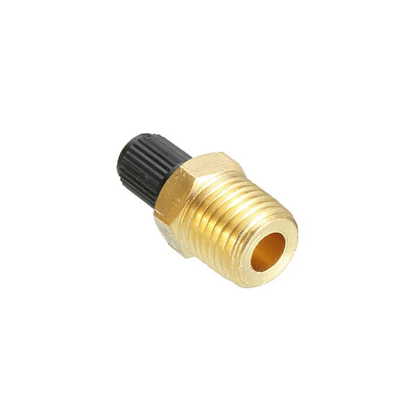 1/4 Inch NPT Solid Nickel Plated Brass Air Compressor Tank Fill Valve 6.35mm Male NPT Standard Thread Core Rated To 2000psi