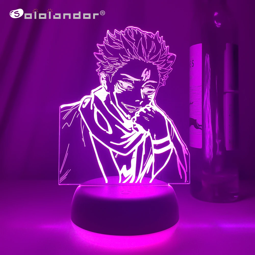 

Новый аниме-светильник Ryomen Sukuna светильник juютсу Kaisen светодиодный ночник для подарка на день рождения ночсветильник juютсу Kaisen лампа Ryomen Sukuna