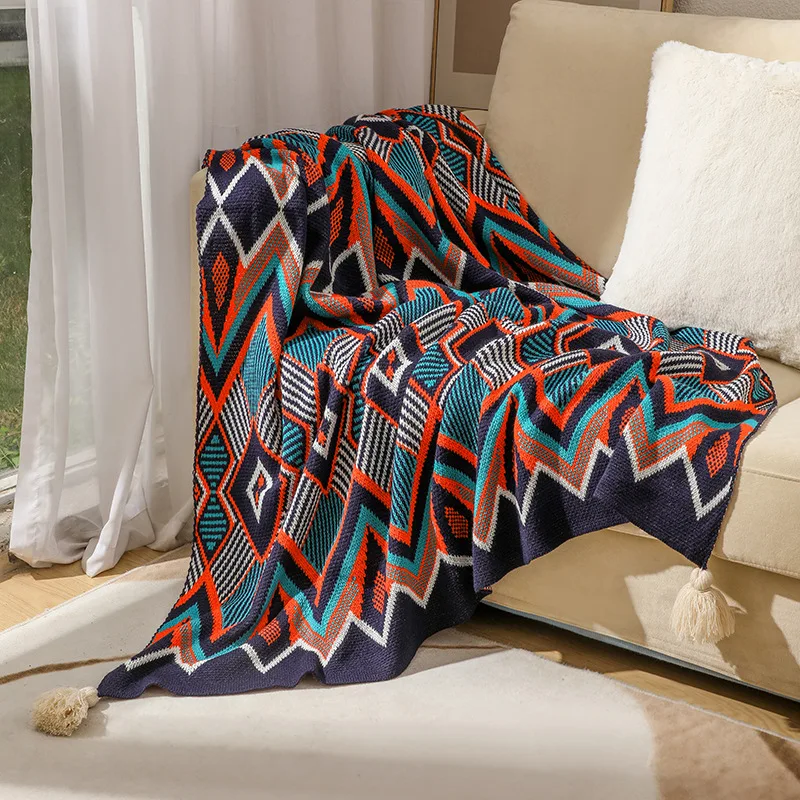 Patchwork Bohemian Bloemen Zachte Sofa Gooi Dekens Dik Bed Plaid Flanel