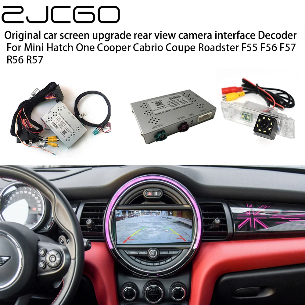 Car Rear Reverse Backup Camera Auto Digital Decoder Box Interface Adapter for Mini Hatch One Cooper Cabrio Coupe Roadster F55