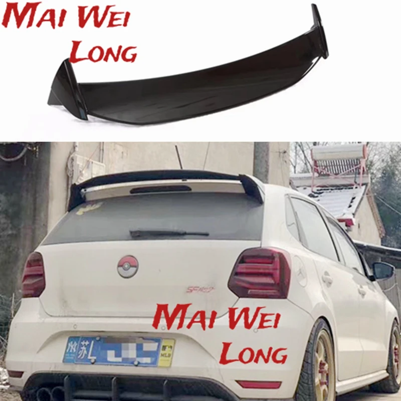 

Высококачественный спойлер из АБС-пластика Aspec, спойлер для Volkswagen Polo 2010-2018 года, черный спойлер для заднего крыла