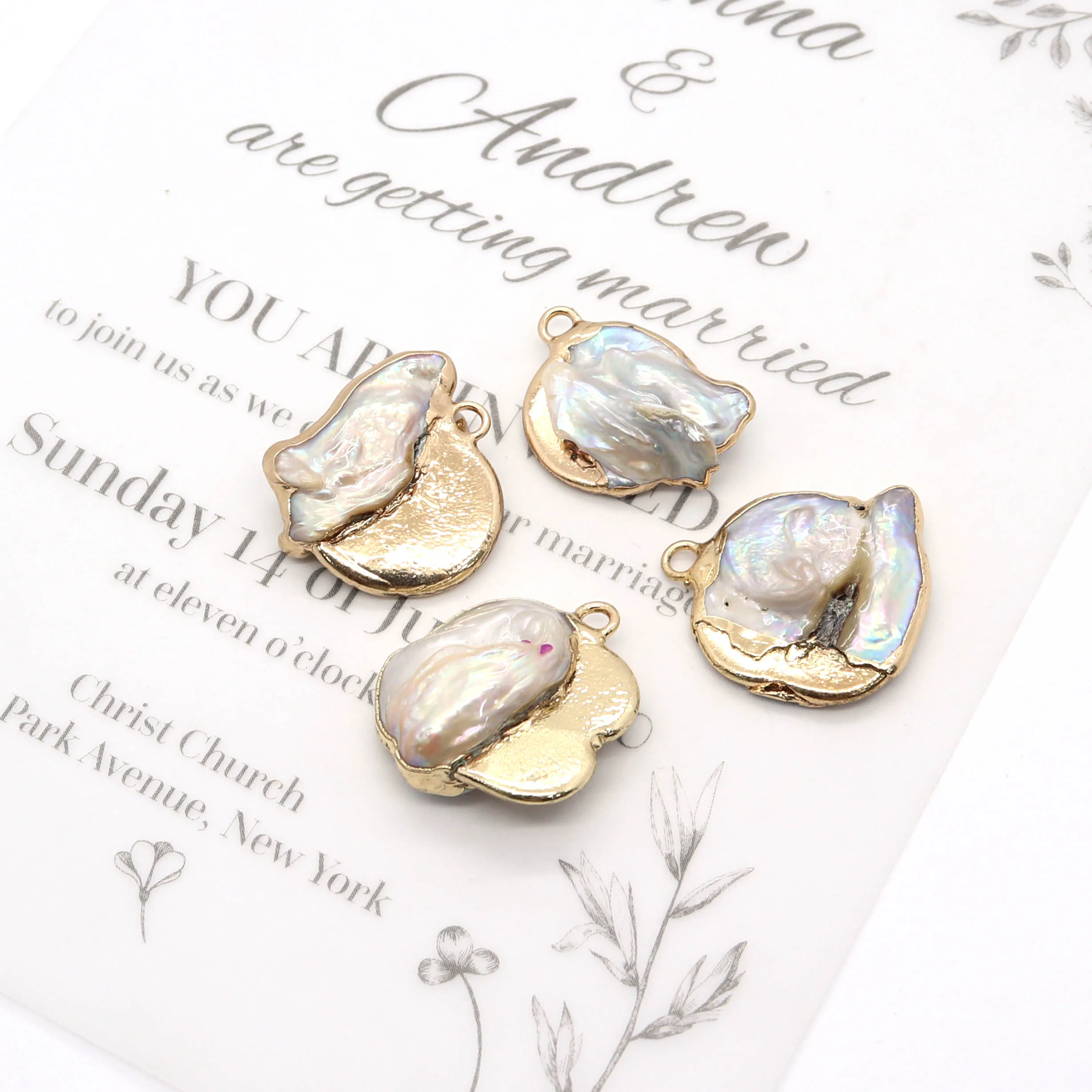 

2pcs Classic Irregular Baroque Natural Freshwater Pearl Fashion Pendant Charm Jewelry DIY Necklace Earring Accessories 20-40mm