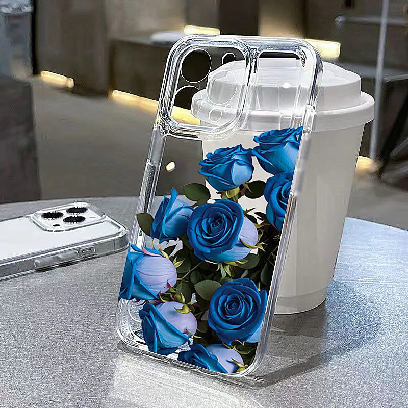 Minimalist Rose Clear Phone Case Cover