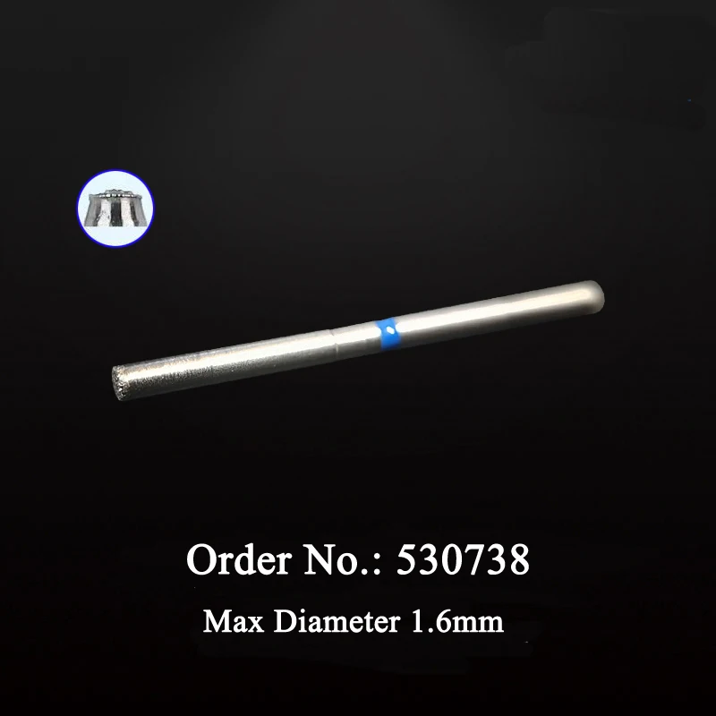 Safe End Cutting Diamond Bur ISO 150/012 (EX-18) For Shoulder Preparation, Inlay/Full Crown Prepare 5 Pieces Bur/Pack 5