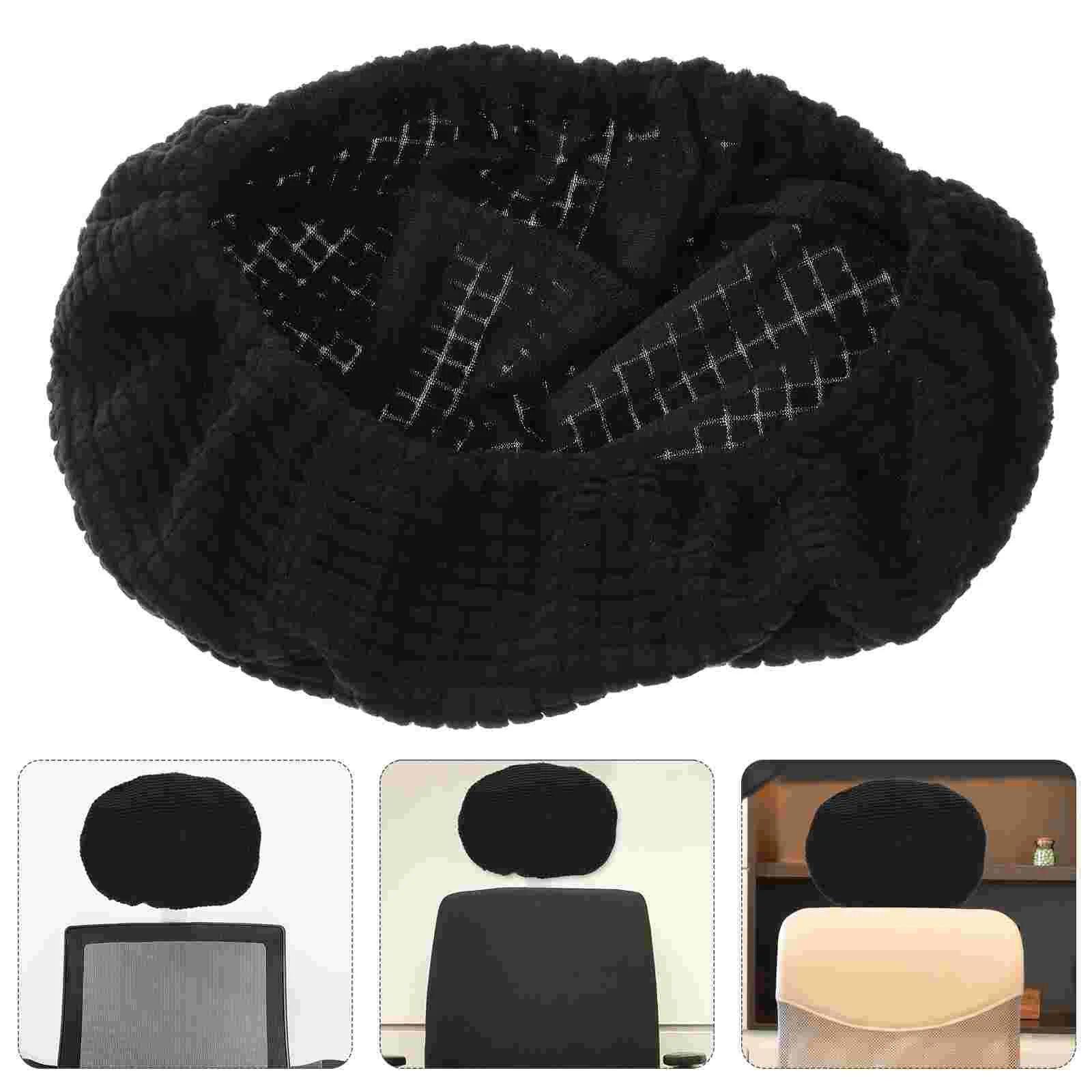 Black Elastic Headrest Cover Office Chair Headrest Sleeve Computer Chair Head Cushion Protector Aisle Runners Festive Party