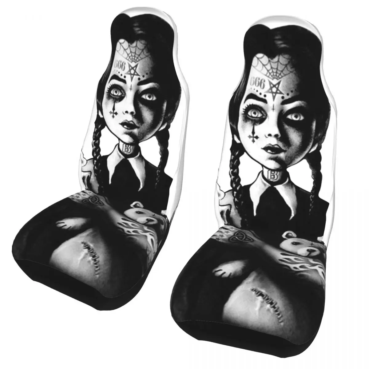 HelloweenHorrorAddamsFamilyUniversalCarSeatCoverformostcars