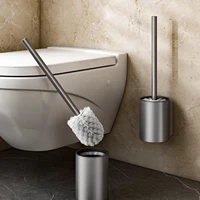 Wall Hanging Toilet Brush with Holder Long Handled Silicone Toilet Brush Soft Bristles WC Cleaning Brush Bathroom Accessories 3