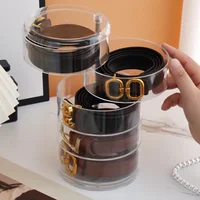 Five layer crystal belt storage box for storage and display, featuring a cylindrical stackable design 1
