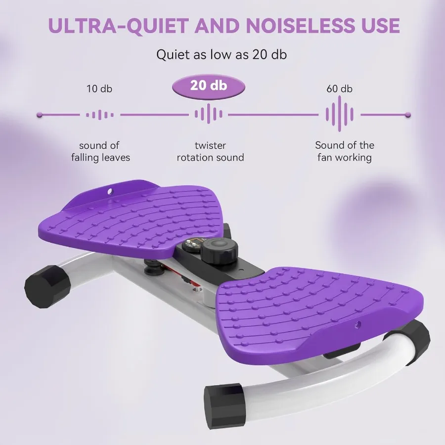 Waist Twister Machine, Adjustable Exercise Twist Board for Women Men, Noiseless Ab Twister for Home Gym Equipment, 330 lbs Capac