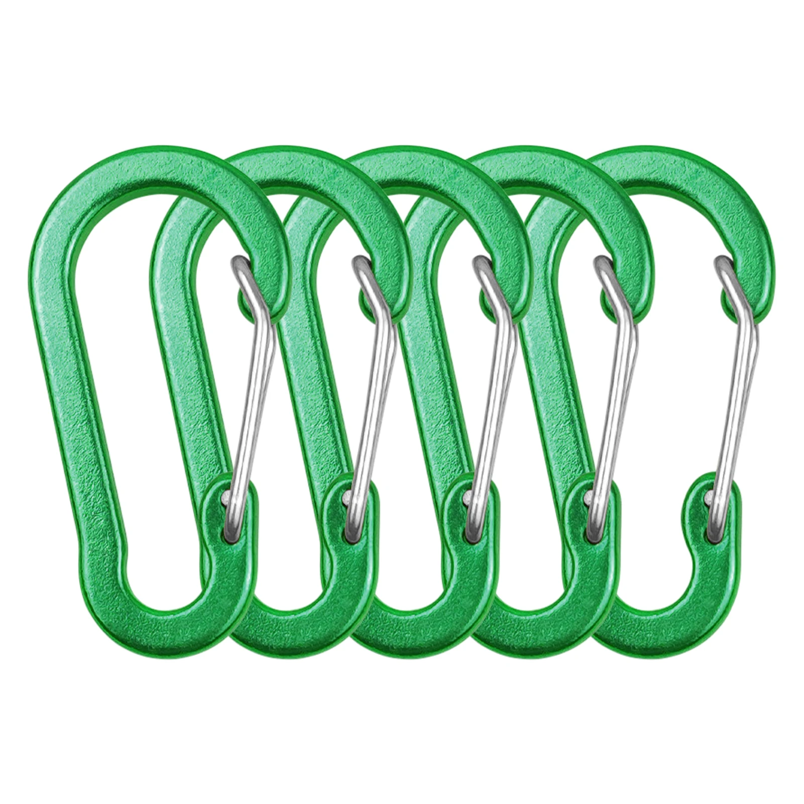 10 Moschettoni In Alluminio Nero - 5 Cm, A D, Per Escursionismo, Campeggio, Zaini E Chiavi - Foto 12