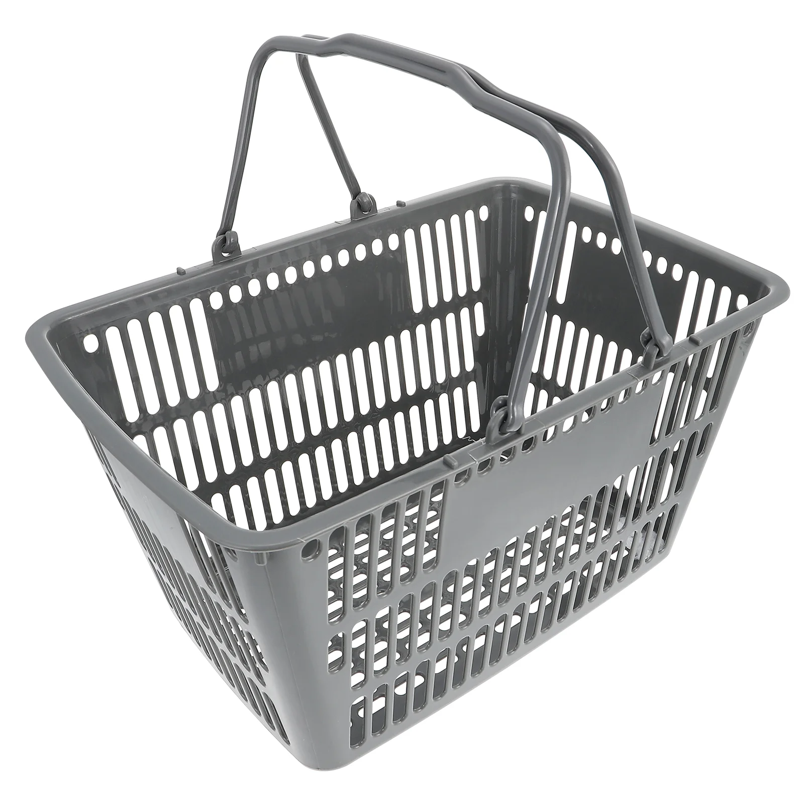 

Plastic Storage Basket Portable Kitchen Vegetable Seasoning Basket Double Handles Supermarket Shopping Basket