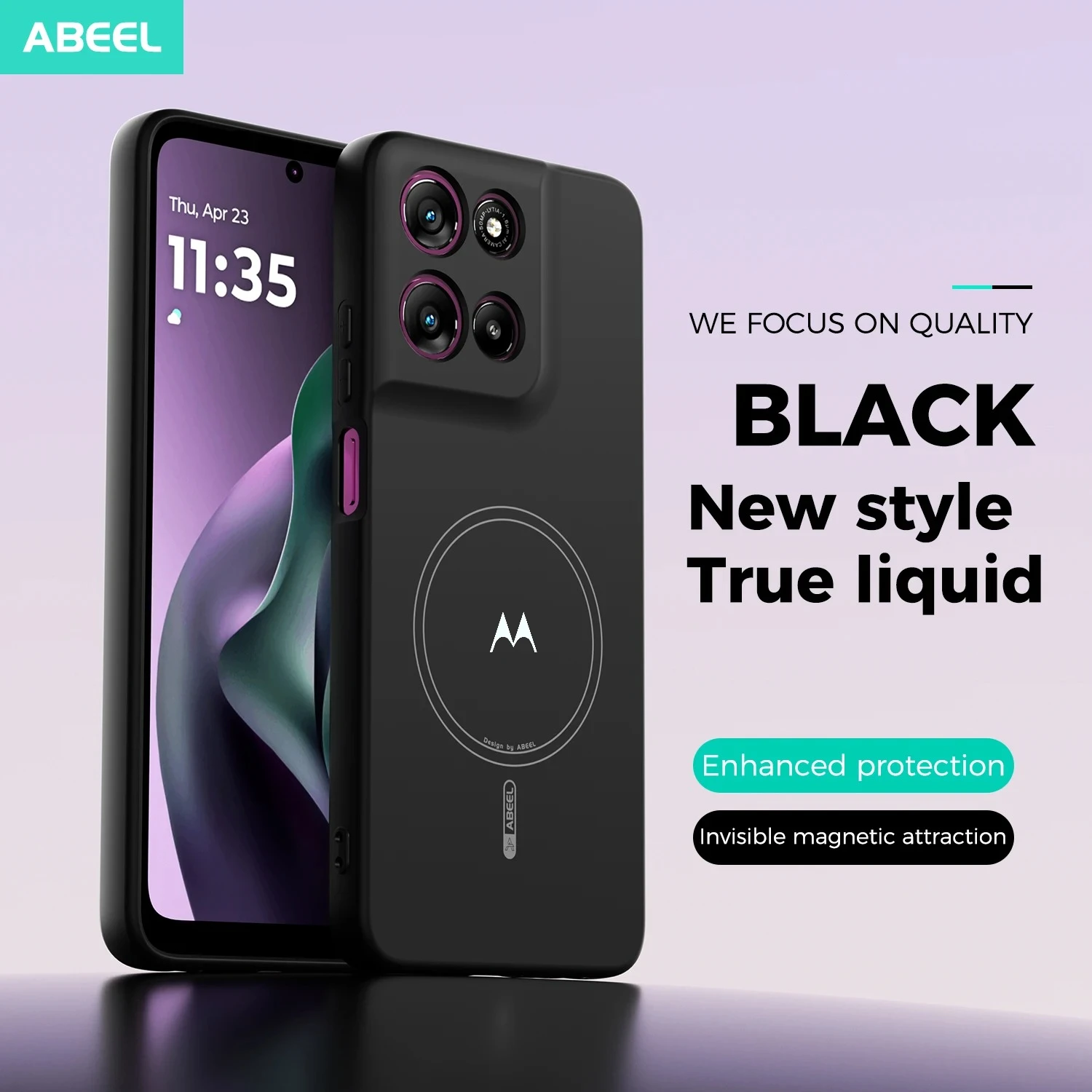 Premium Liquid Silicone Magnetic Shockproof Case - Durable Cover for Motorola Moto Edge and G Series