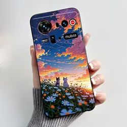 Luxury Black Matte Soft Silicone Phone Case - Aesthetic & Cute Design for Nubia Z80 Ultra 5G (HEI - TPU201)