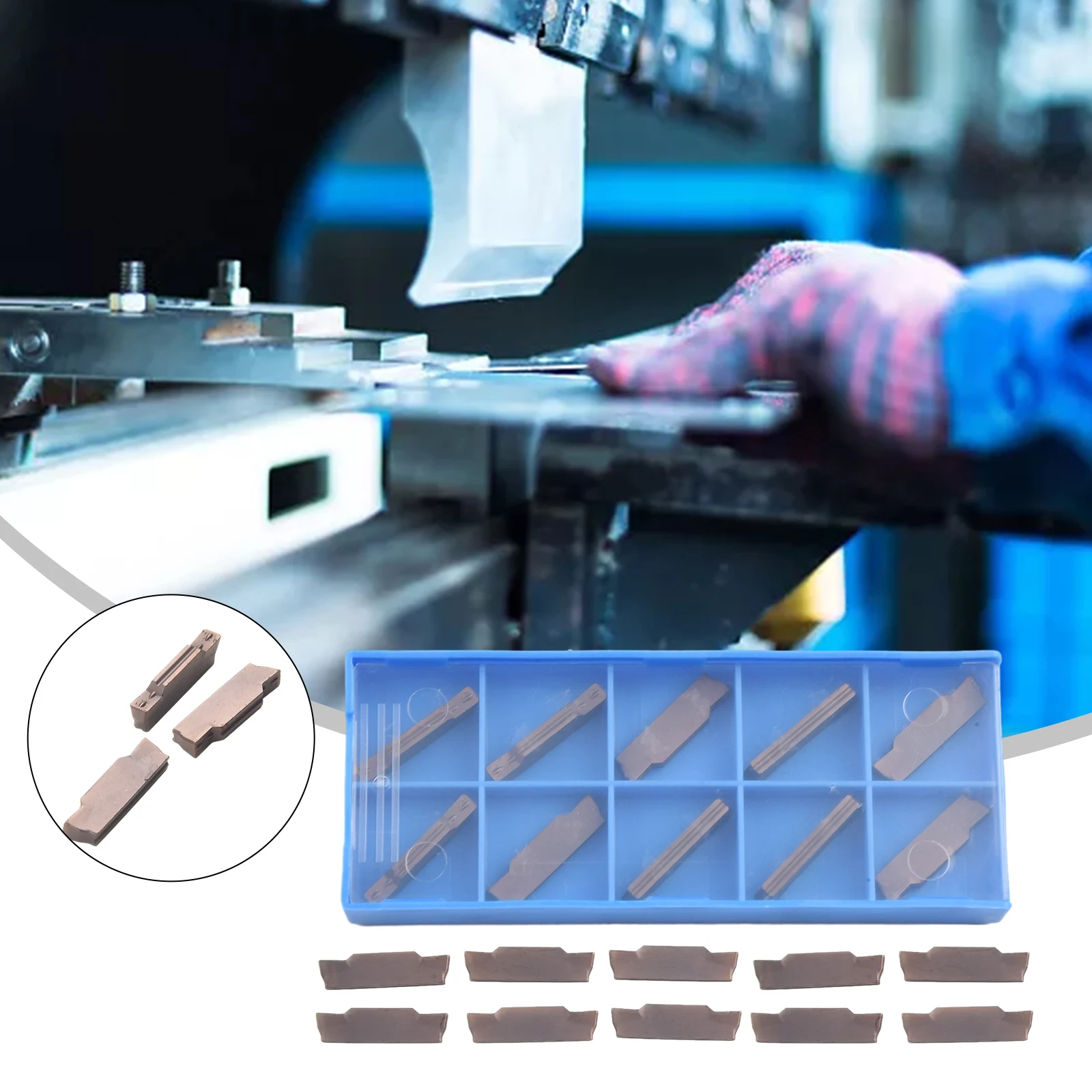 

Practical and 10PCS MGMN300 NC3020 Slotted Cutting Carbide Blade Lathe Tool, Easy Replacement, User Friendly Design