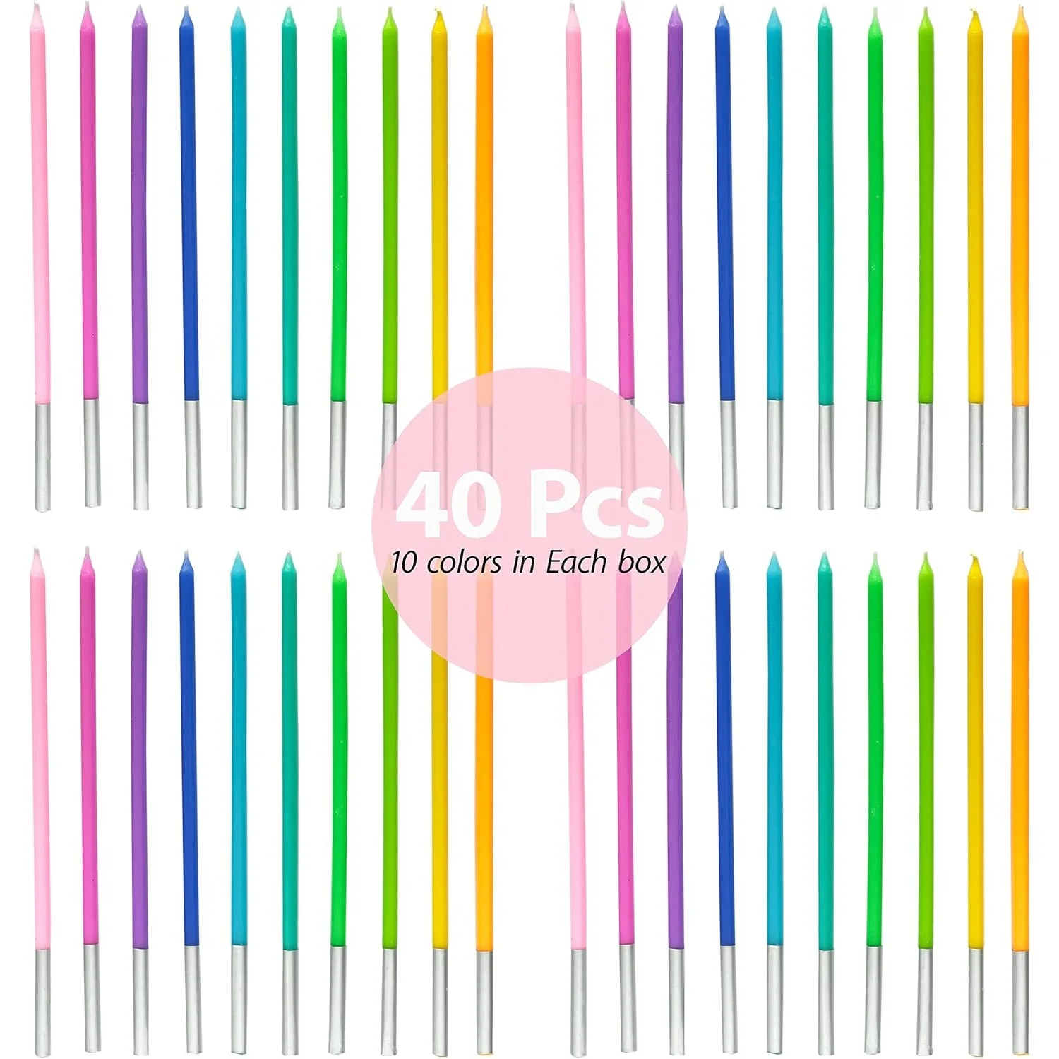 Set of Elegant Spiral Celebration Candles
