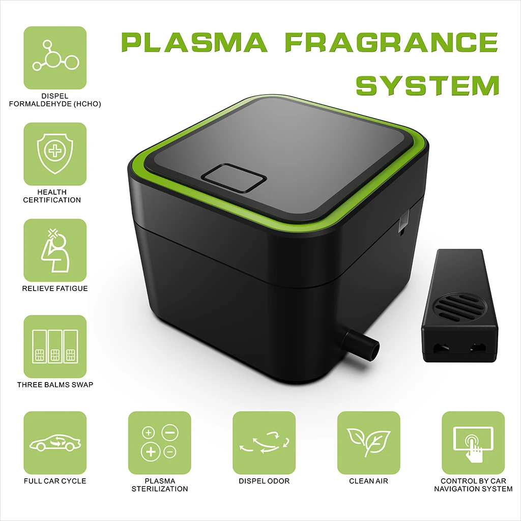 

Universal Car plasma fragrance system Car air purification Remove formaldehyde and odors Relieves fatigue Controlled by APP