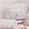 Floral Makeup Bag Set With Zipper Travel Toiletry College Organizer Bag For Women Makeup Storage Bag Cosmetic Bag 2