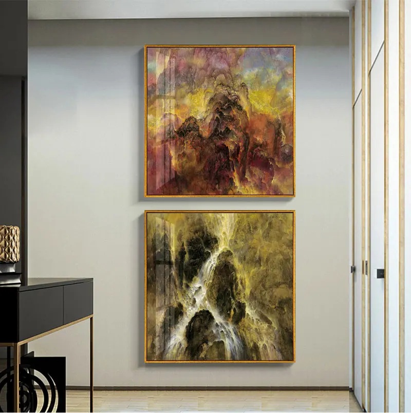 

Abstract Gold Marble Gilding Light Luxury Canvas Posters Wall Art Painting Nordic Prints Pictures for Living Room Decor