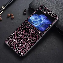Colorful Leopard Print Hard Phone Case Cover - Galaxy Z Flip (Mix01)