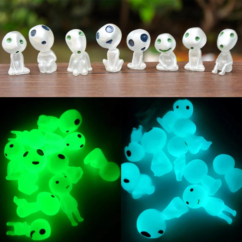 10/20PCS LuminousTree 엘프 Spirit Mononoke 마이크로 풍경 그림 장식 빛나는 미니어처 원예 형광 장식