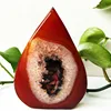 Natural Stone Red Agate Crystal Druzy Geode Freeform Point Home Room Decoration Spiritual Meditation Reiki Healing Crystals 5