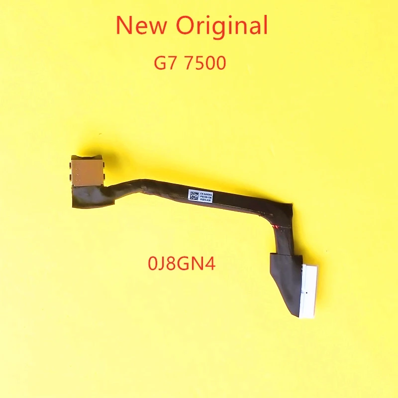 

New Original Laptop Power Supply Head For Dell Inspiron G7 7500 Power Head Flat Cable DC-IN Power Cord 0J8GN4